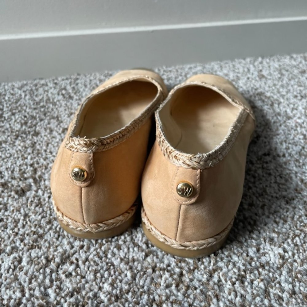 STUART Weitzman | Dree Gold Toe Espadrilles Flats - Picture 3 of 11